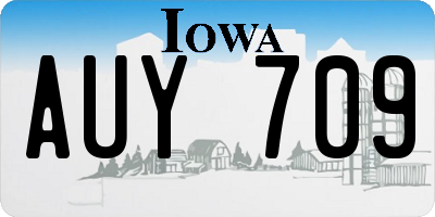 IA license plate AUY709