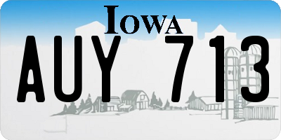 IA license plate AUY713