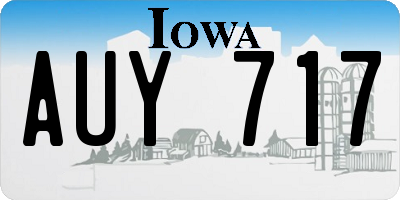 IA license plate AUY717