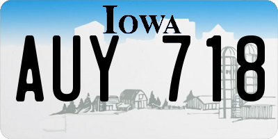 IA license plate AUY718
