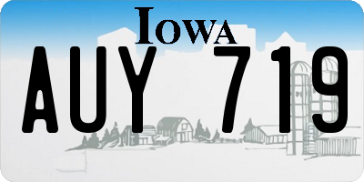 IA license plate AUY719