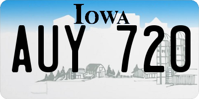 IA license plate AUY720