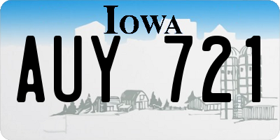 IA license plate AUY721