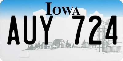IA license plate AUY724