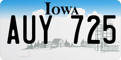 IA license plate AUY725