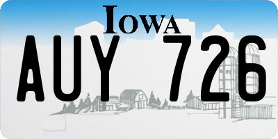 IA license plate AUY726