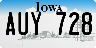 IA license plate AUY728