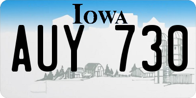 IA license plate AUY730