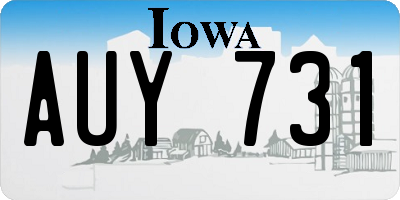 IA license plate AUY731