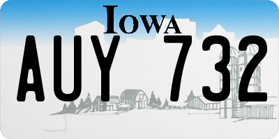 IA license plate AUY732