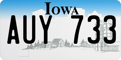 IA license plate AUY733