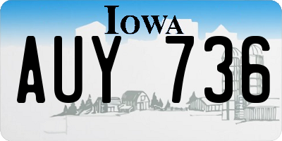 IA license plate AUY736