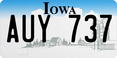 IA license plate AUY737