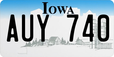 IA license plate AUY740