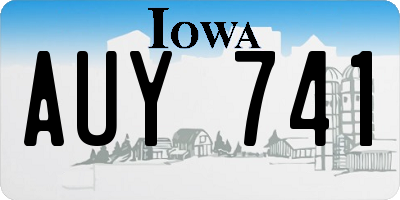 IA license plate AUY741