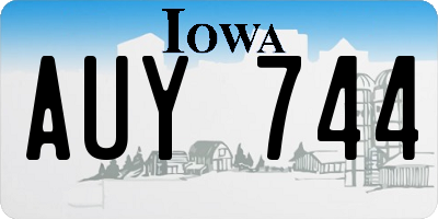 IA license plate AUY744