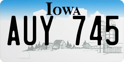 IA license plate AUY745