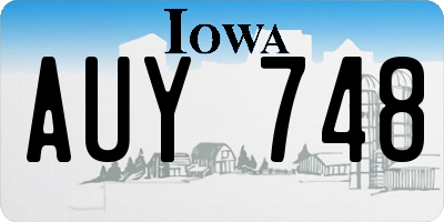 IA license plate AUY748