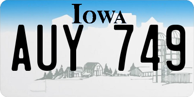 IA license plate AUY749