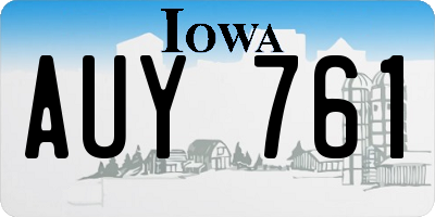 IA license plate AUY761