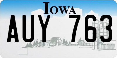 IA license plate AUY763