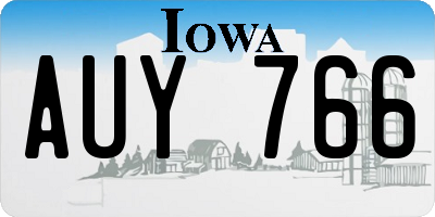 IA license plate AUY766