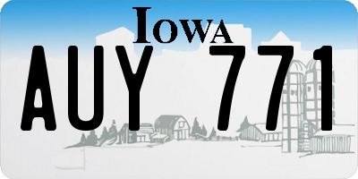 IA license plate AUY771