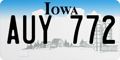 IA license plate AUY772