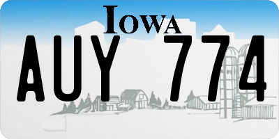 IA license plate AUY774