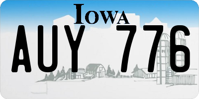 IA license plate AUY776