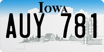 IA license plate AUY781