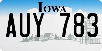 IA license plate AUY783