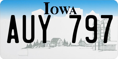 IA license plate AUY797