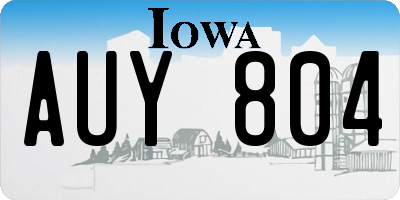 IA license plate AUY804
