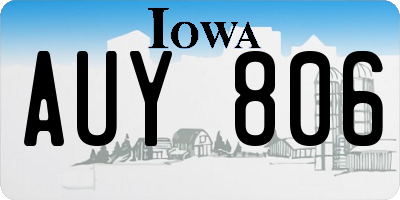 IA license plate AUY806