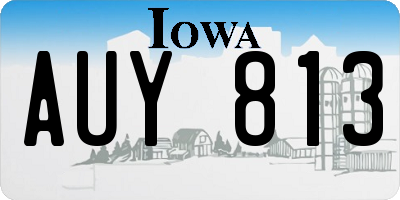 IA license plate AUY813