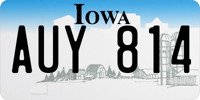 IA license plate AUY814