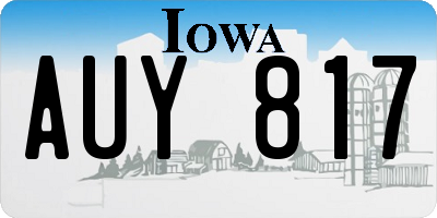 IA license plate AUY817