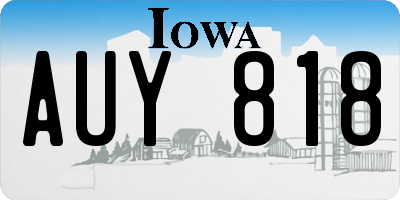 IA license plate AUY818
