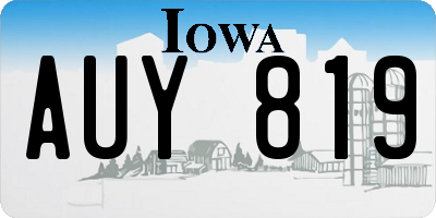 IA license plate AUY819