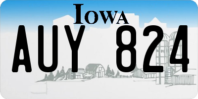IA license plate AUY824