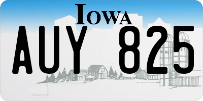 IA license plate AUY825