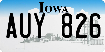 IA license plate AUY826