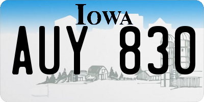 IA license plate AUY830