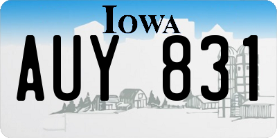 IA license plate AUY831