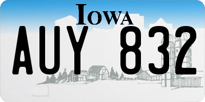 IA license plate AUY832