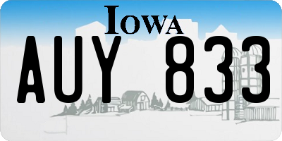 IA license plate AUY833