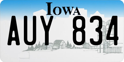 IA license plate AUY834