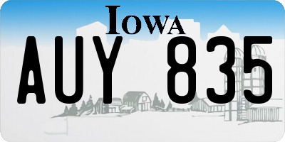 IA license plate AUY835