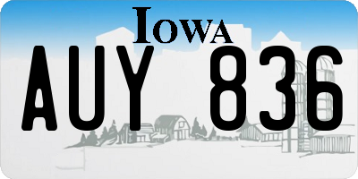 IA license plate AUY836